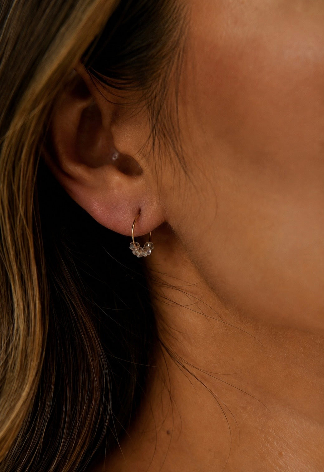 Crushed Diamond Hoops