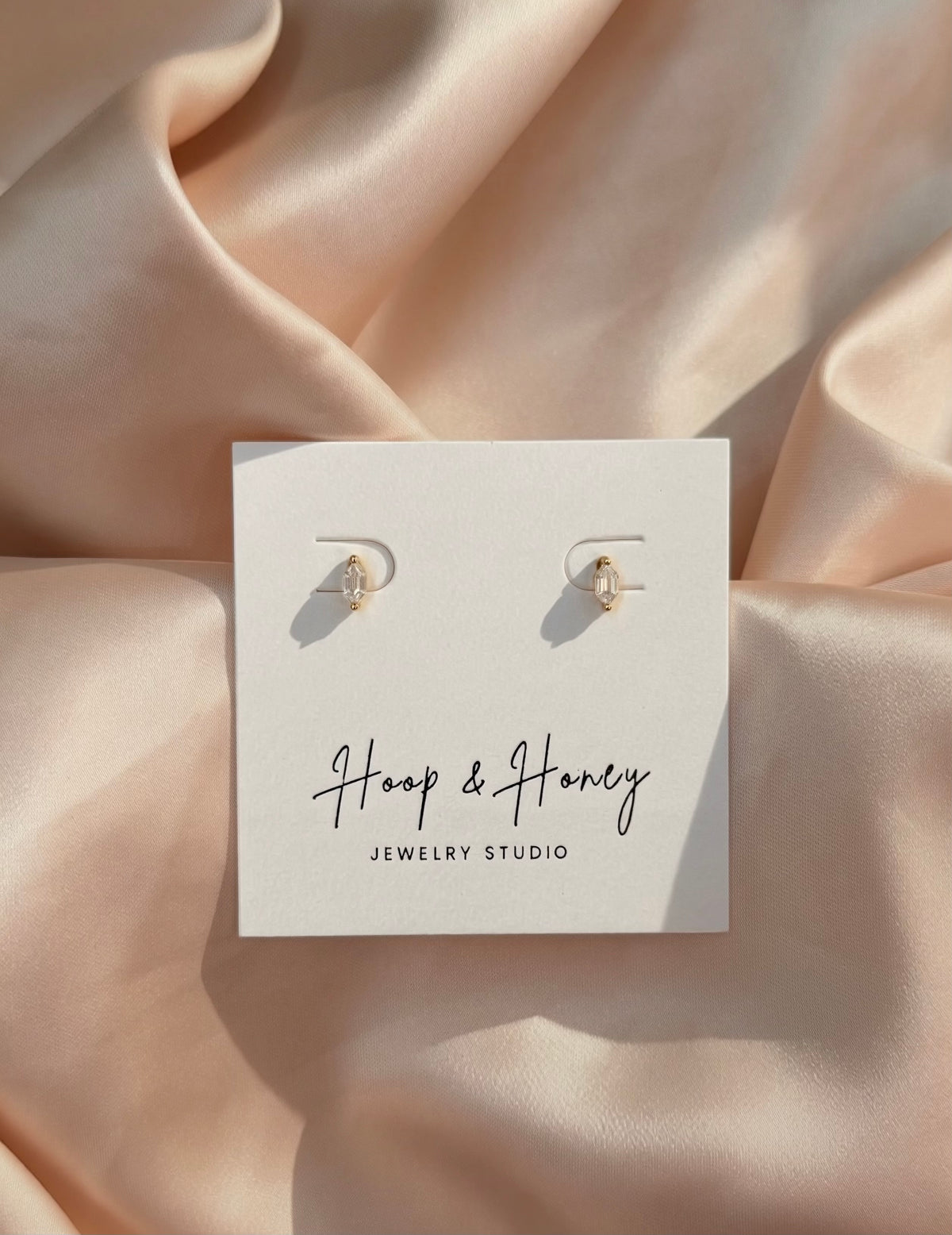Emerald Cut Flat-back Studs