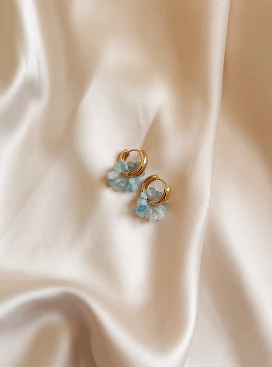 Sea Glass Hoops
