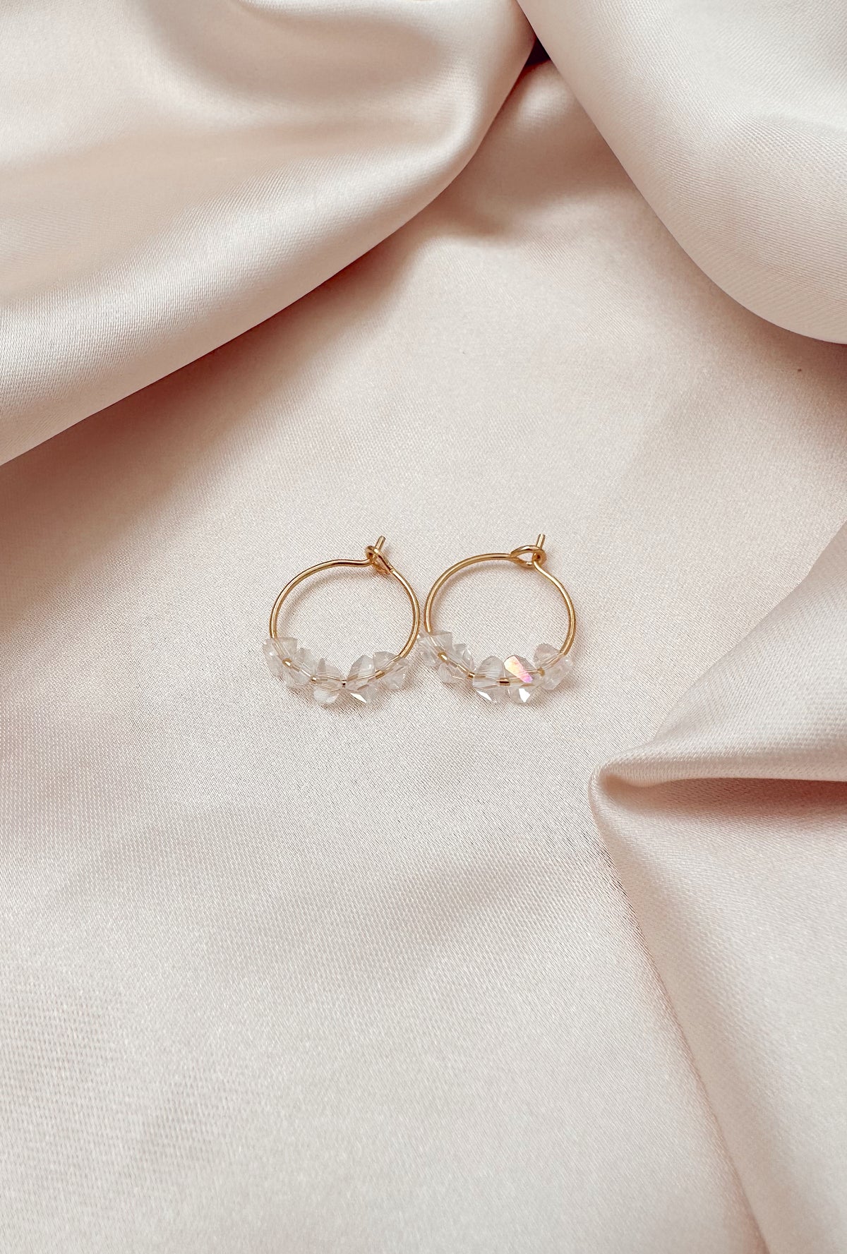 Crushed Diamond Hoops