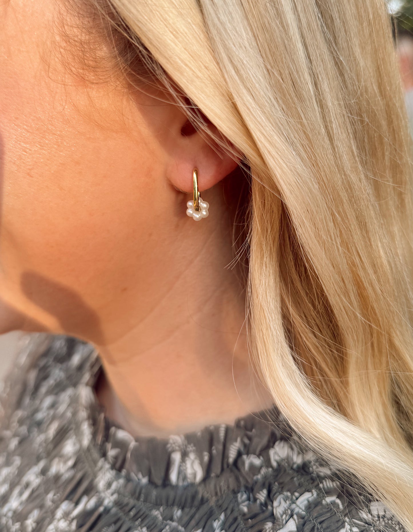 Floral Oval Hoops
