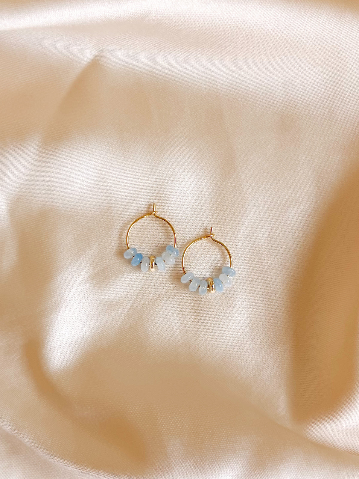 Aquamarine Hoops