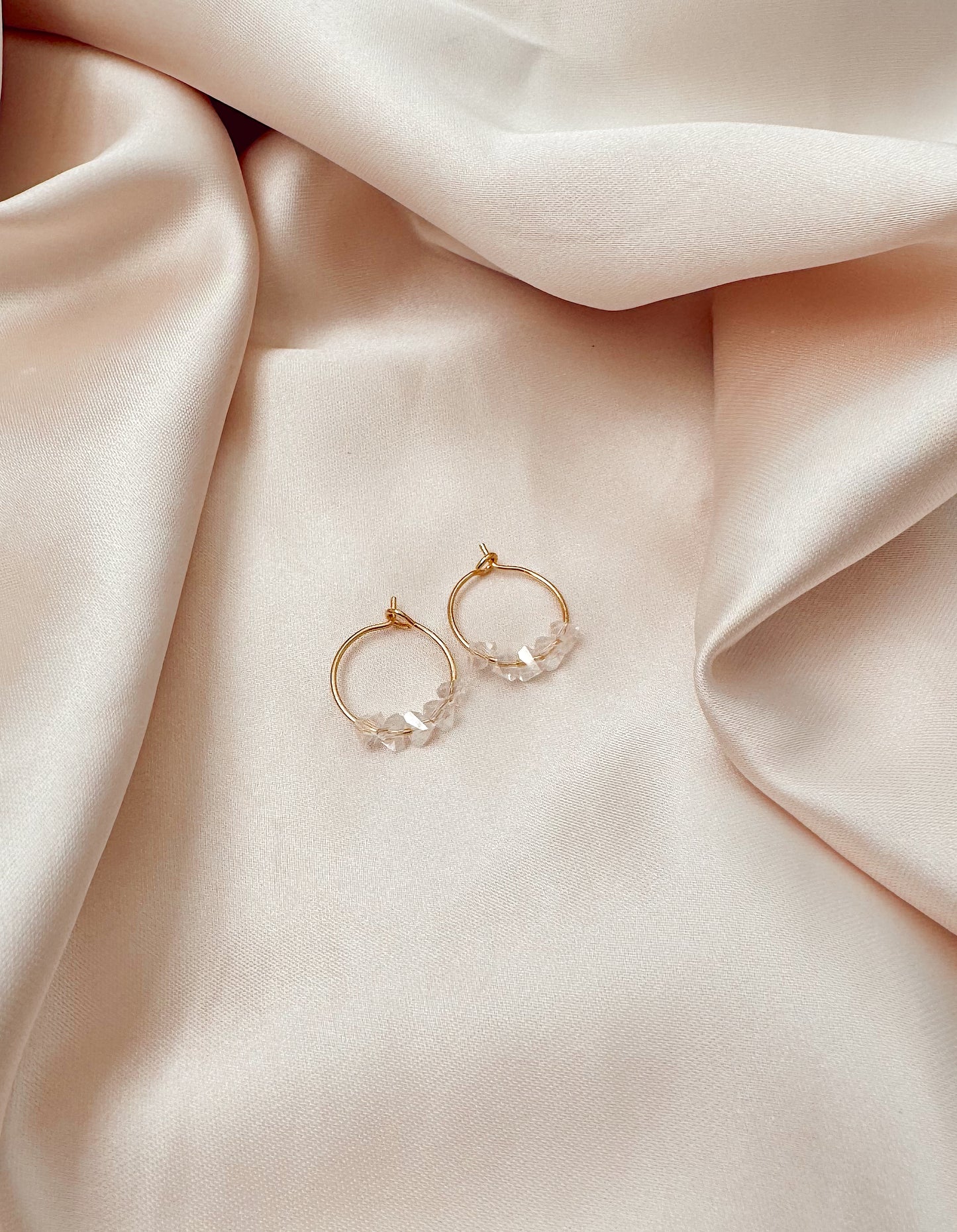 Crushed Diamond Hoops