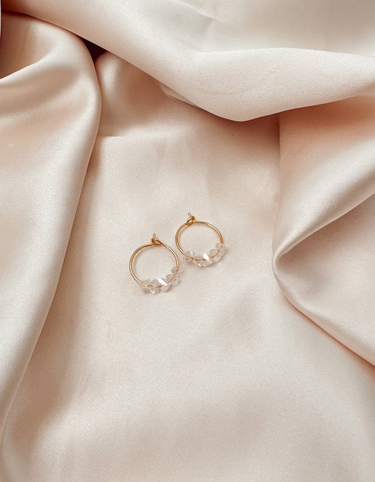 Crushed Diamond Hoops