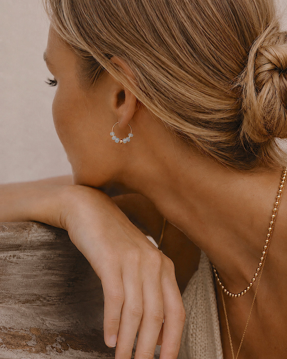 Aquamarine Hoops
